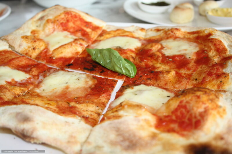 Square Pizza with Basil