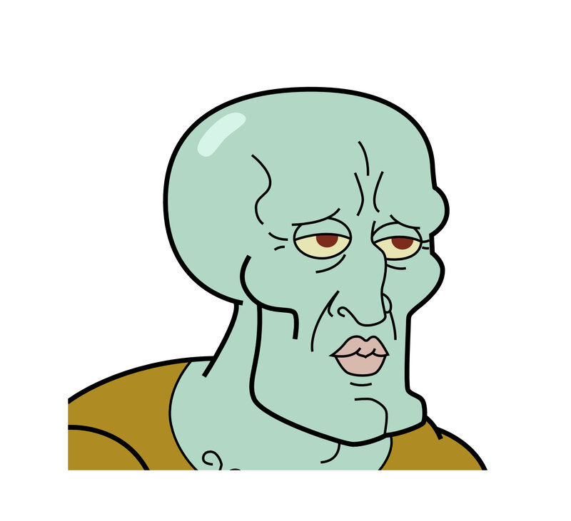 Squid Character Face — Green