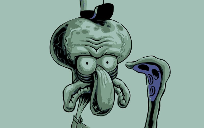 Squid Character with Cane