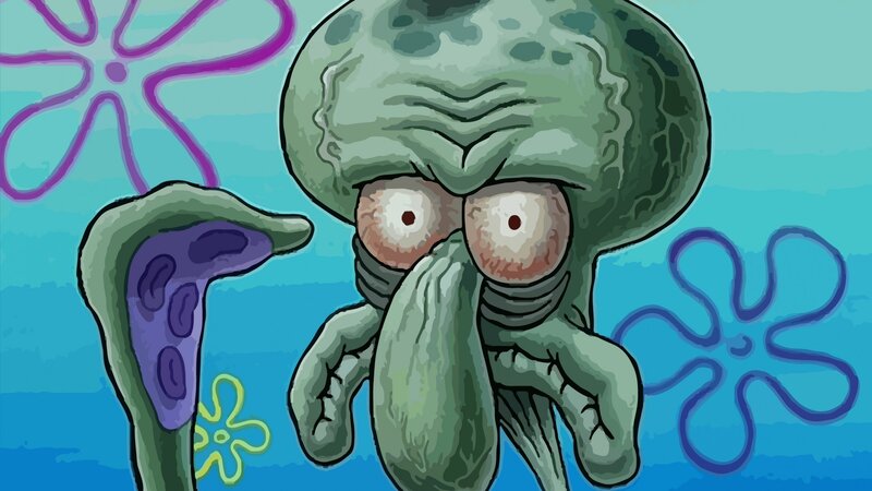 Squid Character with Wide Eyes