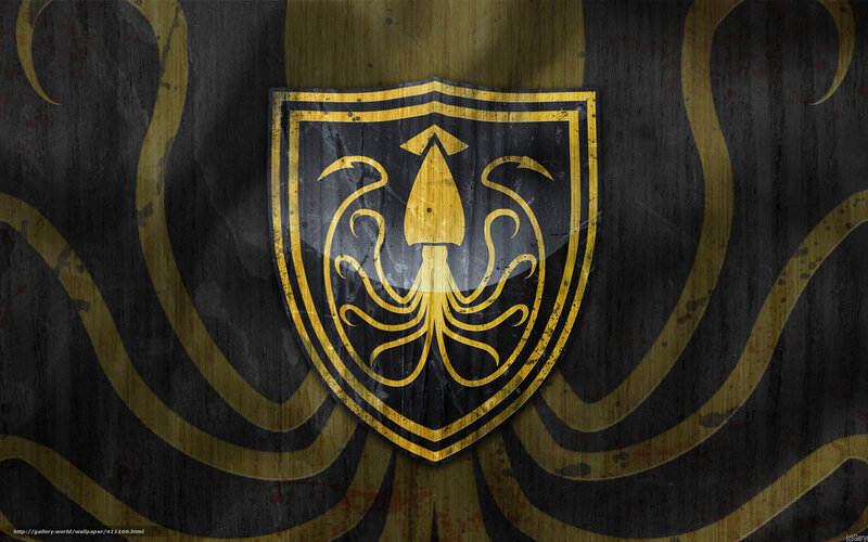 Squid Crest on Wood