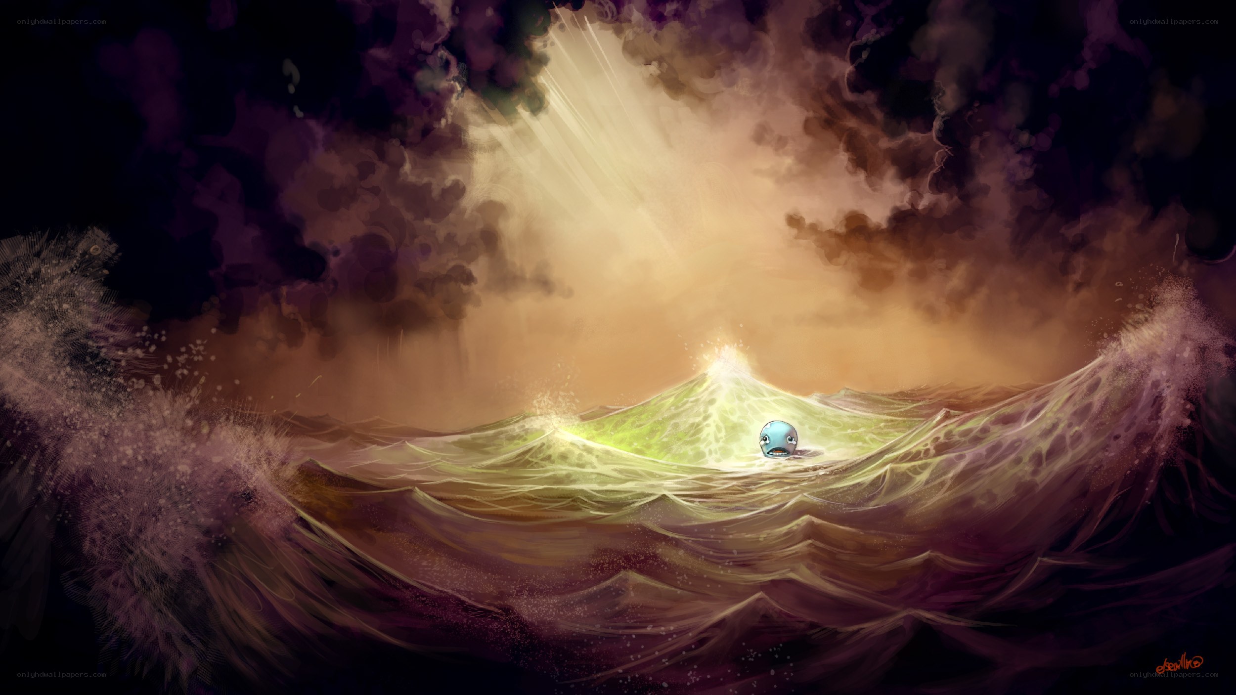 Squid in a storm