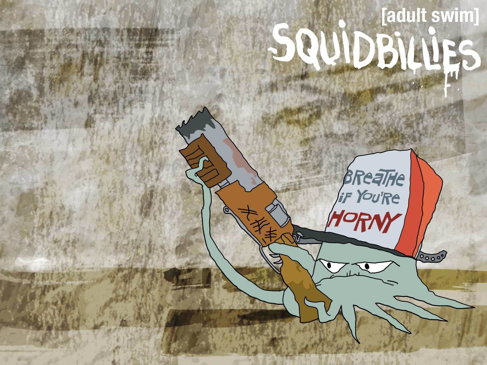 Squidbillies character with gun