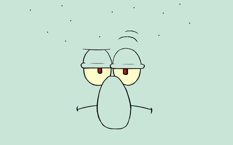 Squidward's angry face