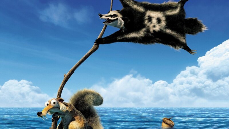 Squirrel and Badger on Raft