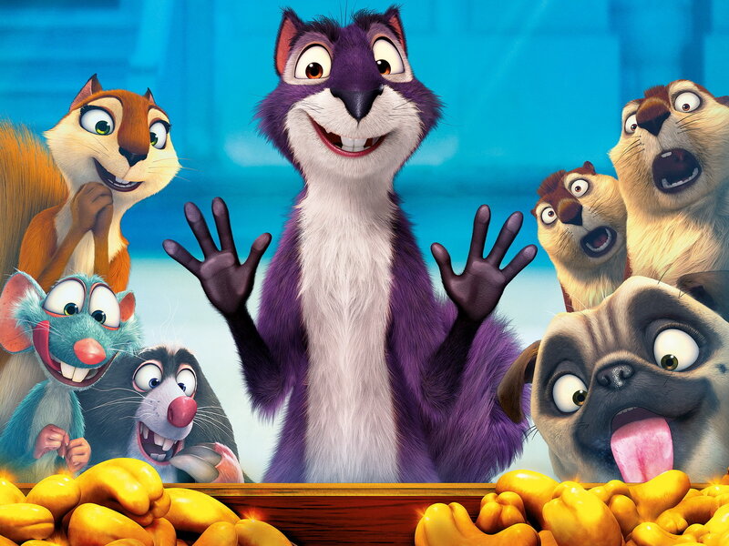 Squirrel and friends in a box