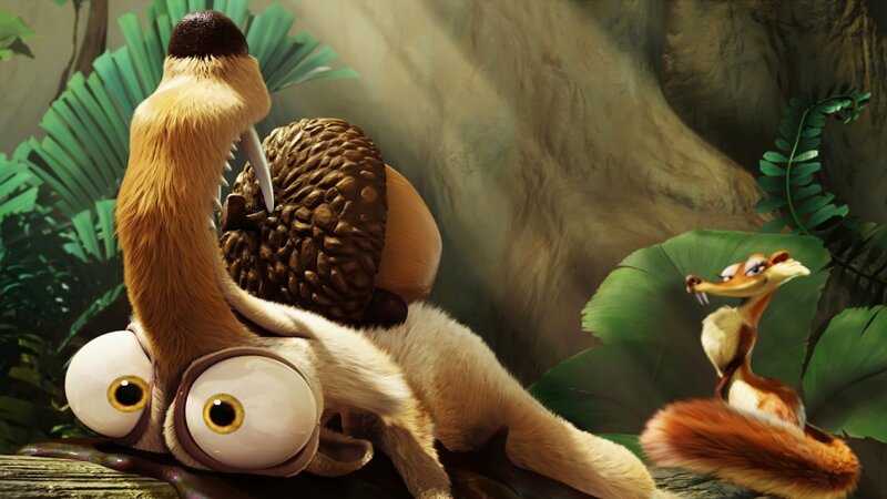 Squirrel Holding Acorn — Green, Playful