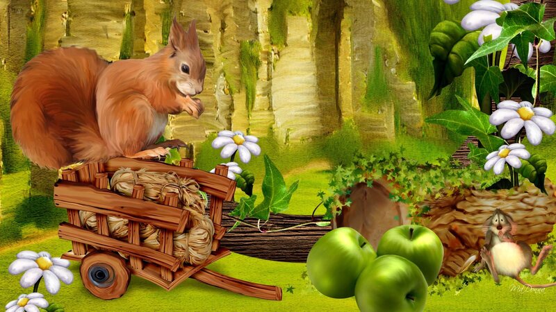 Squirrel in a Cart