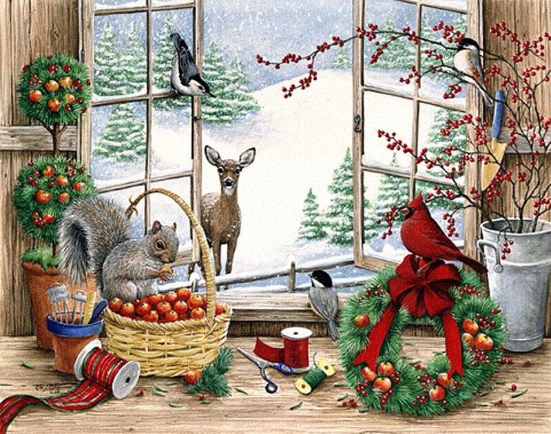 Squirrel in Basket