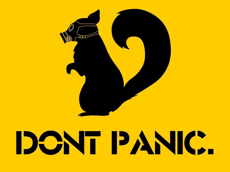 squirrel in gas mask