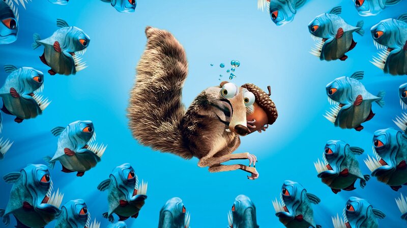 Squirrel Underwater — Blue