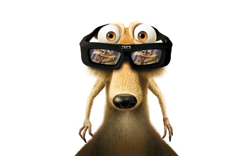 Squirrel Wearing 3D Glasses — Brown, Playful, 3d Render