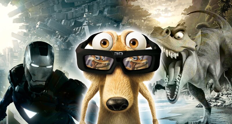 Squirrel Wearing 3D Glasses — Gray