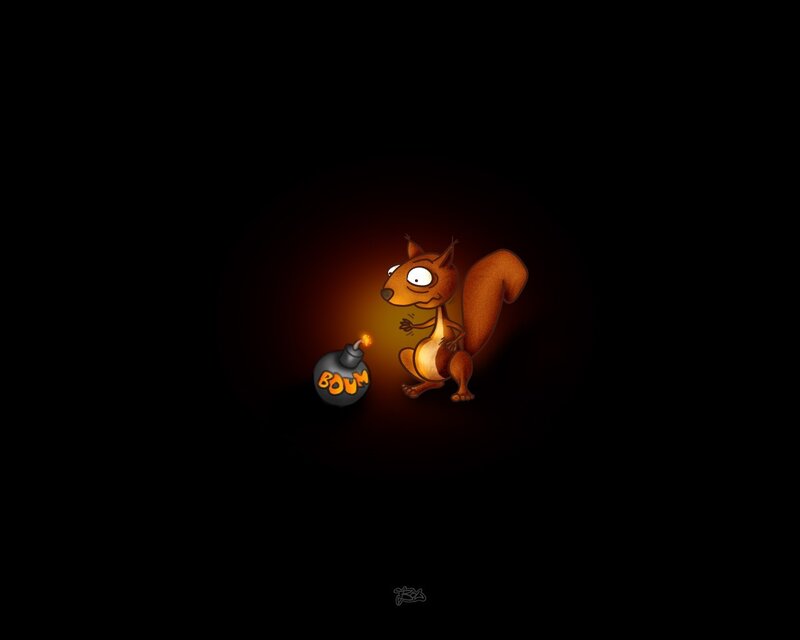 Squirrel with a bomb