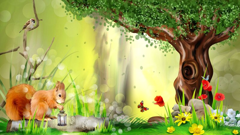 Squirrel with Lantern