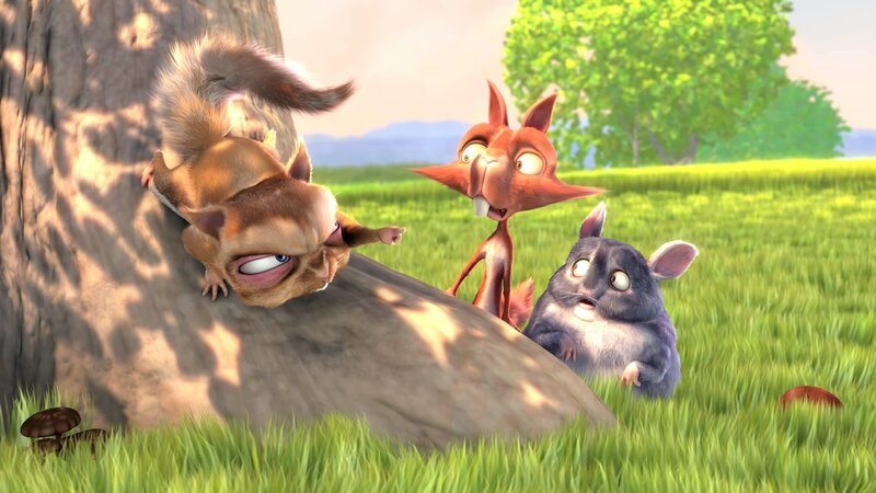 Squirrels and a chinchilla in the grass