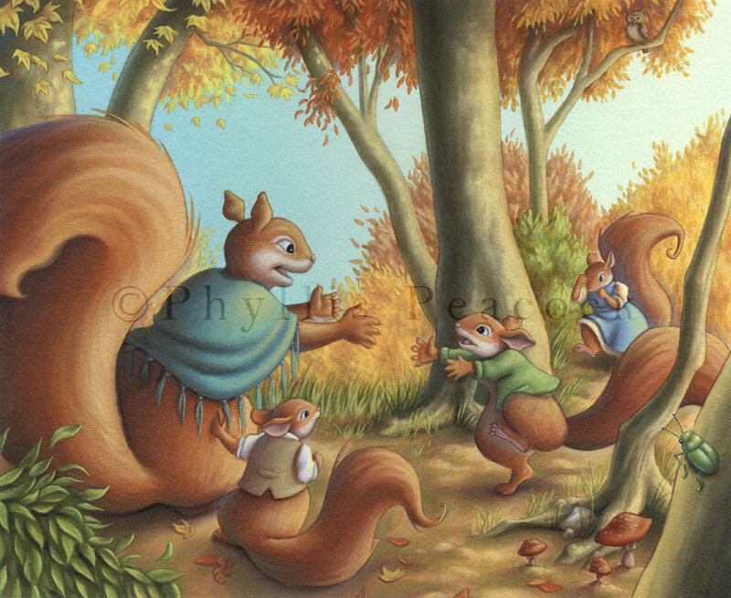 Squirrels in Forest