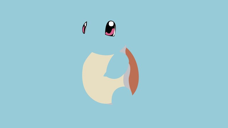 Squirtle Character — Blue, Calm, Minimalist