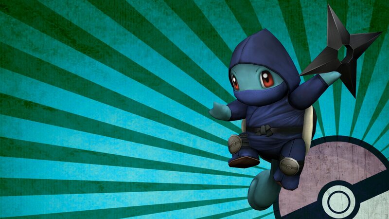 Squirtle in Ninja Outfit