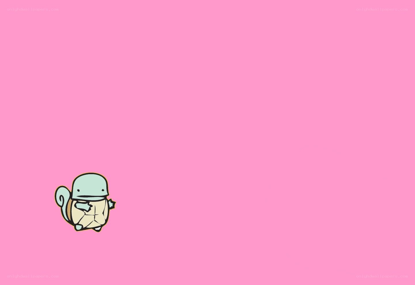 Squirtle on pink background