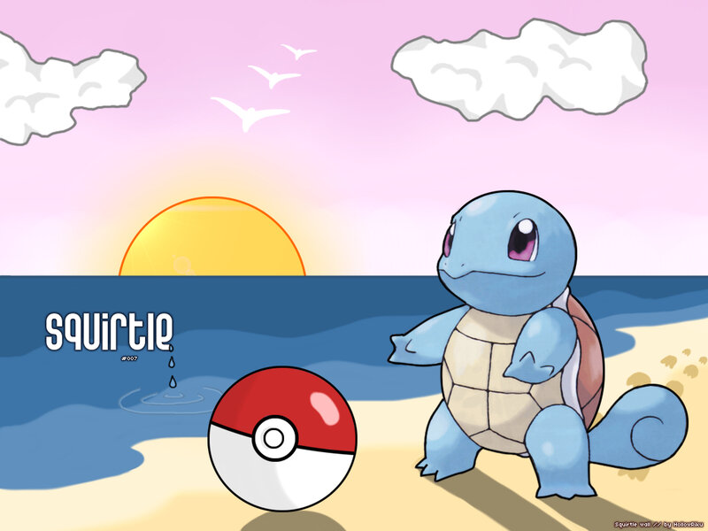 Squirtle on the beach