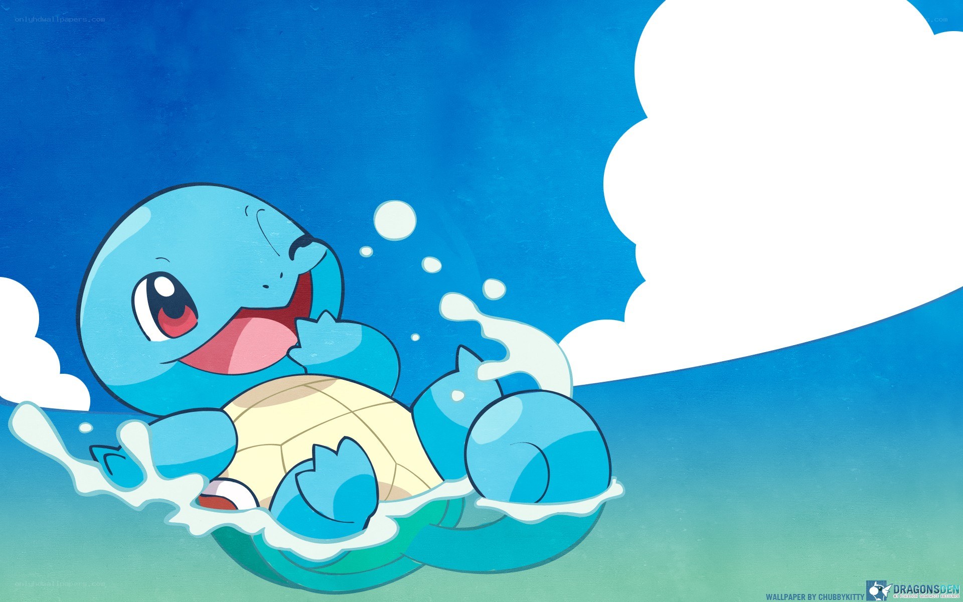 Squirtle swimming happily