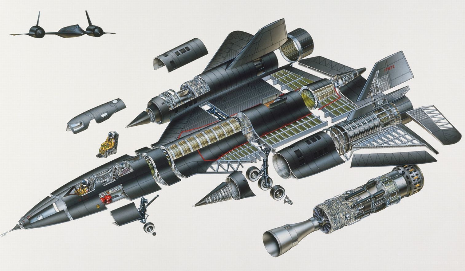 SR-71 Blackbird cutaway diagram