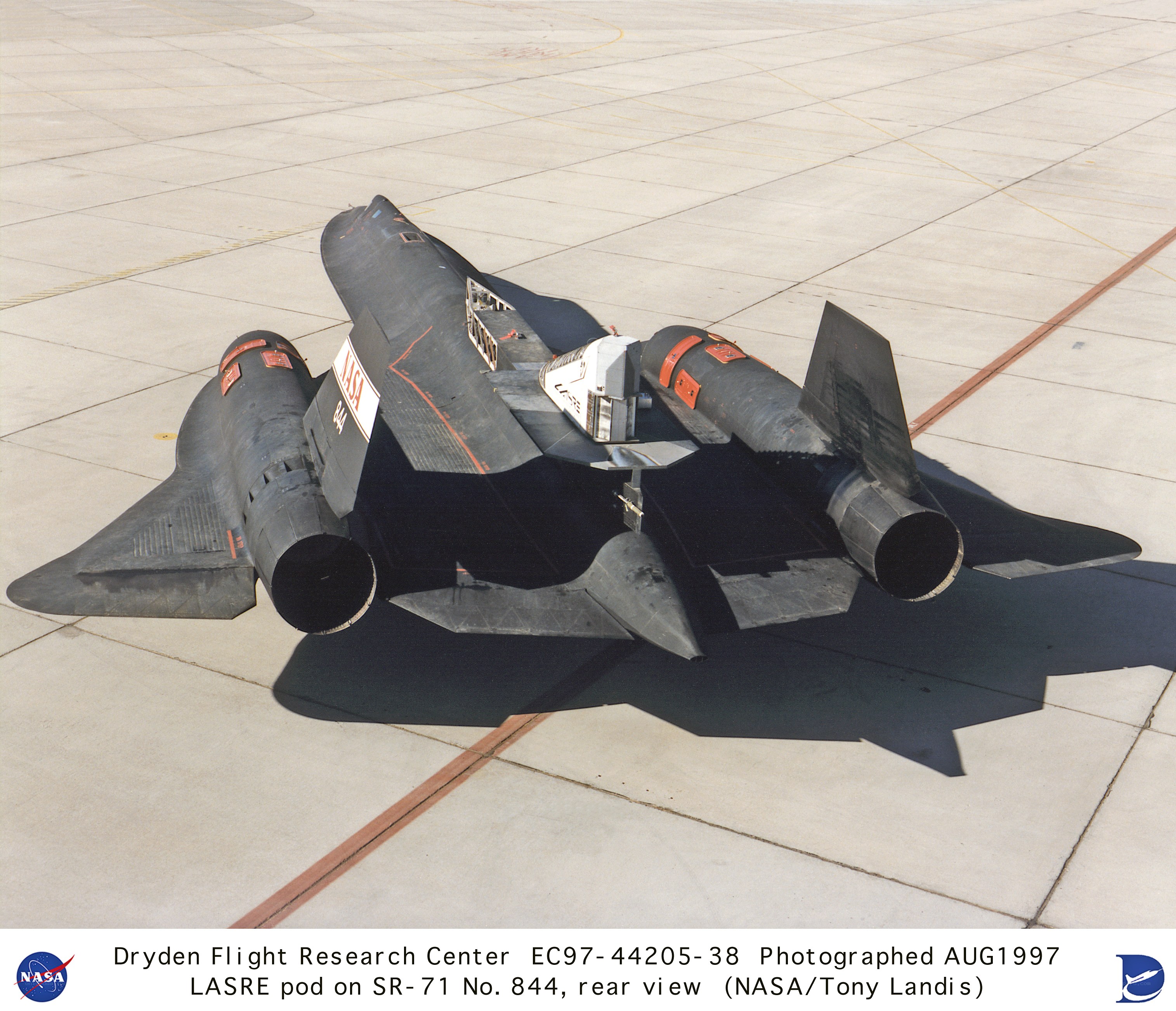 SR-71 Blackbird rear view