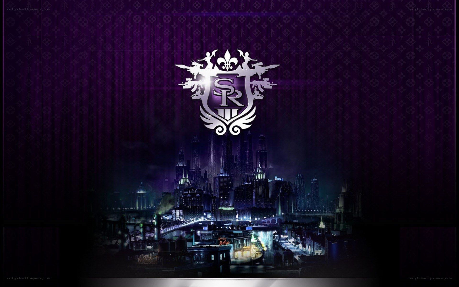 SR III logo over cityscape