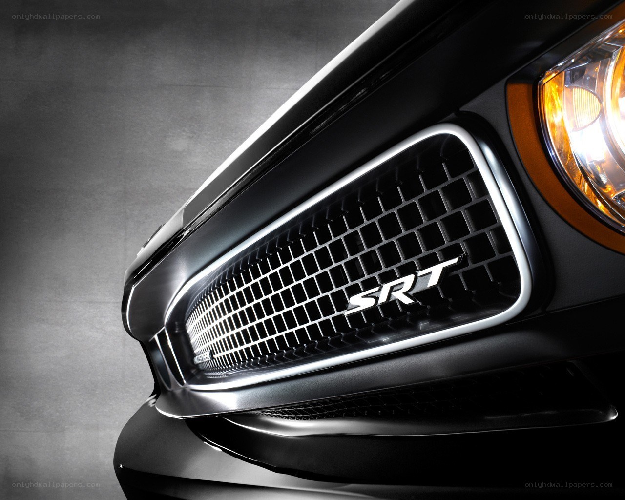 SRT car grille close-up