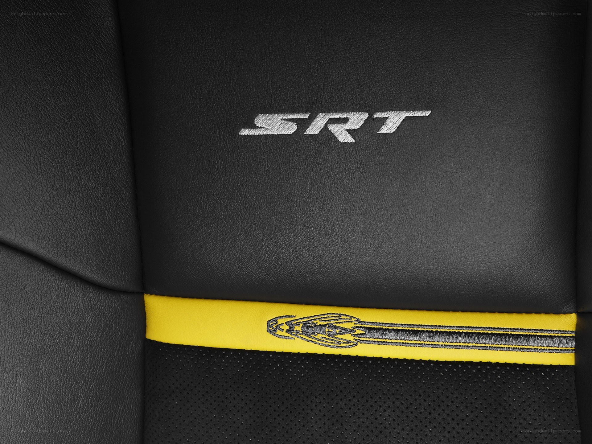 SRT embroidered seat detail