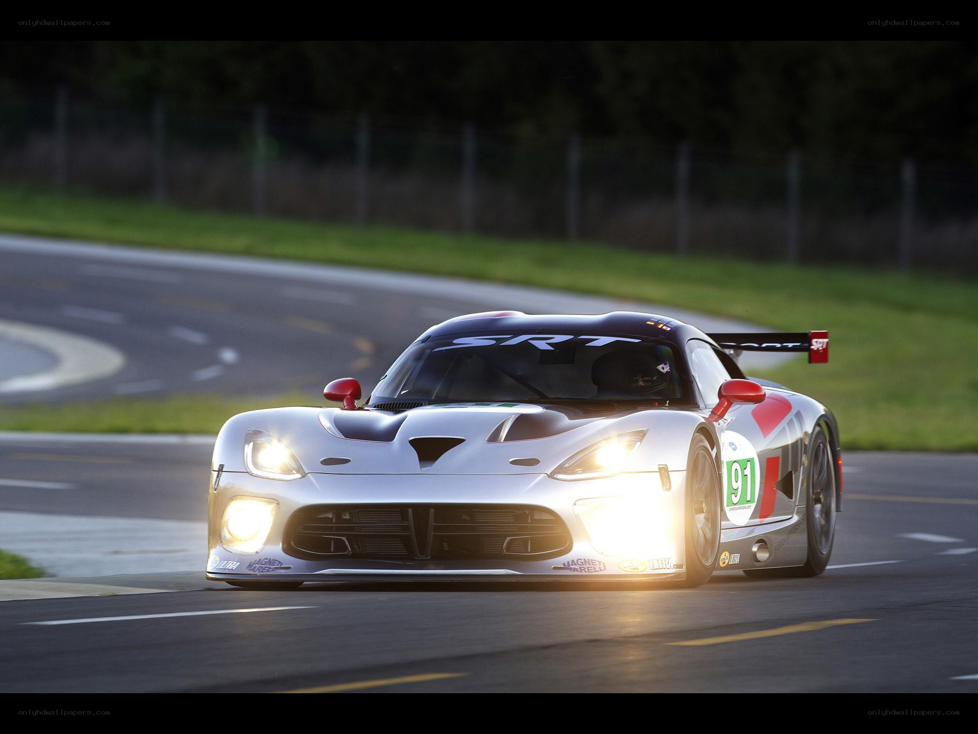 SRT race car on track