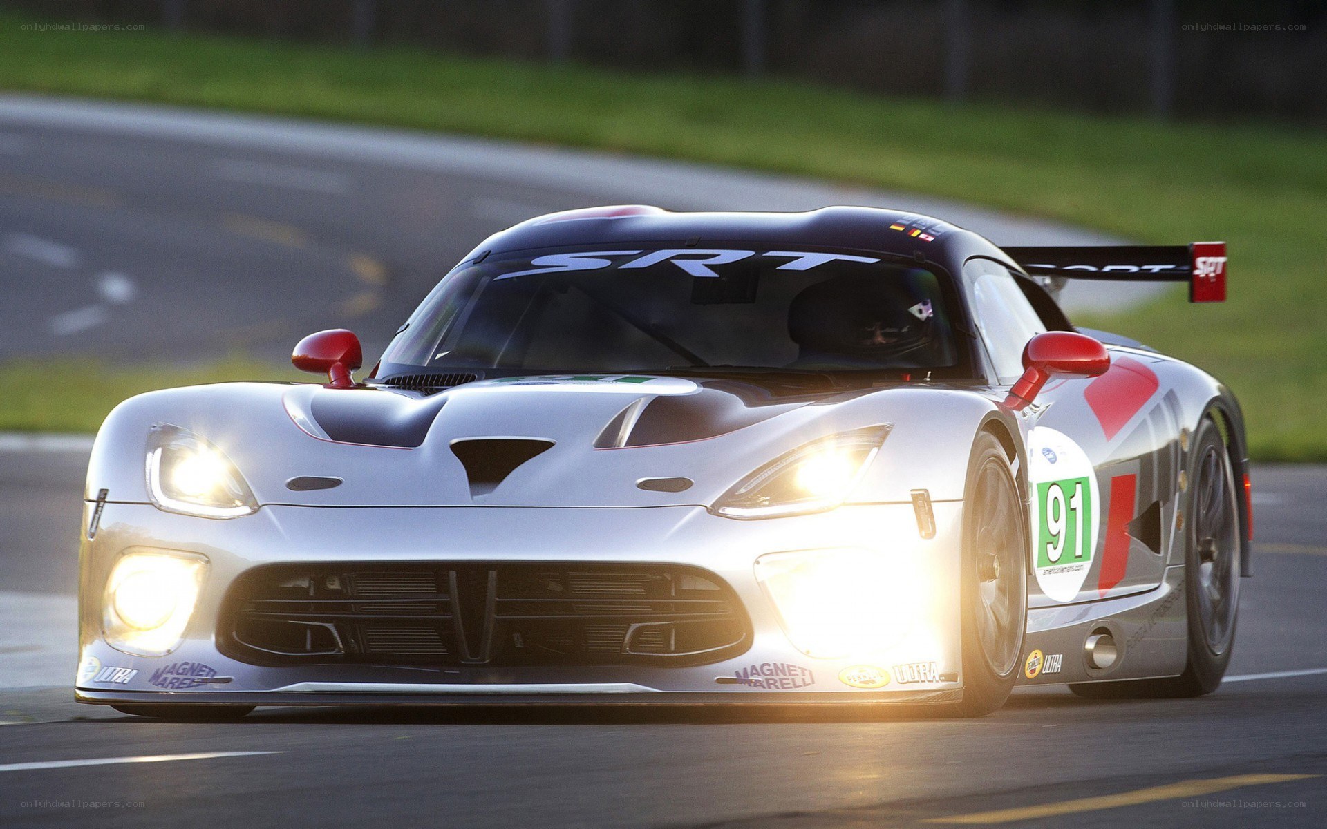 SRT Viper race car on track
