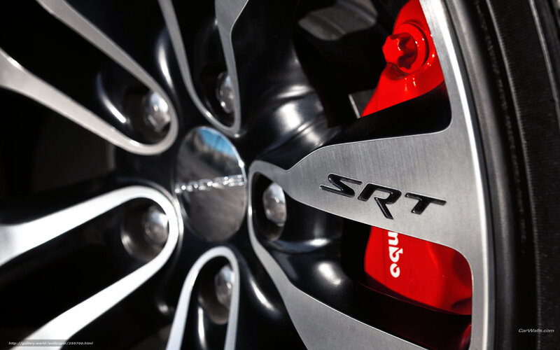 SRT wheel with red brake caliper