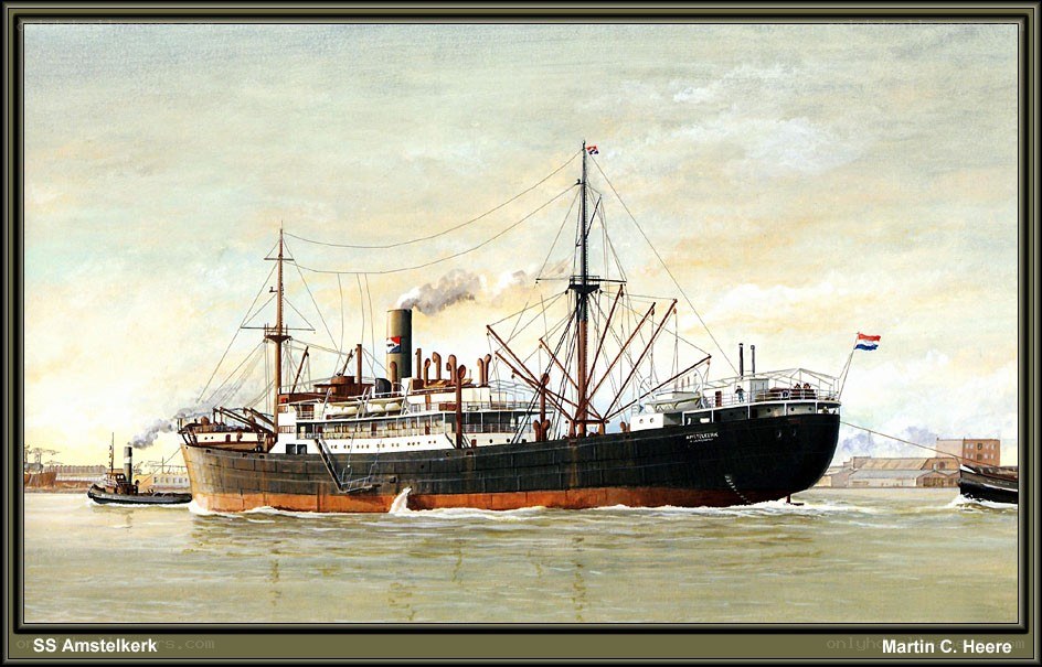 SS Amstelkerk ship illustration