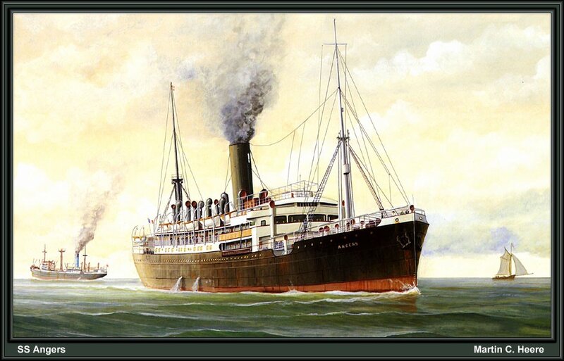 SS Angers steamship at sea