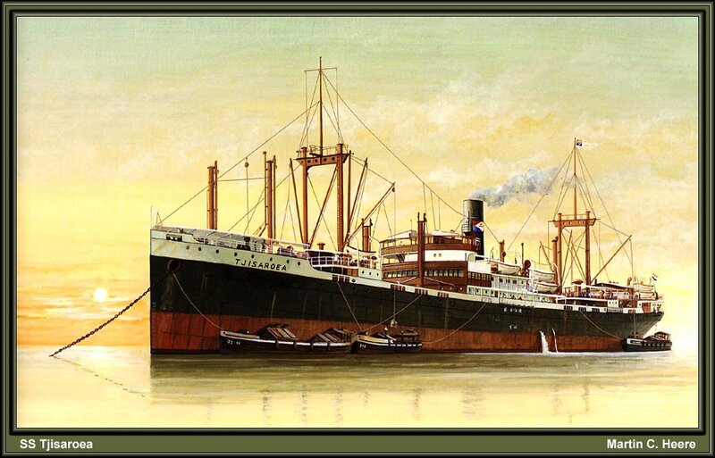 SS Tjisaroea ship painting