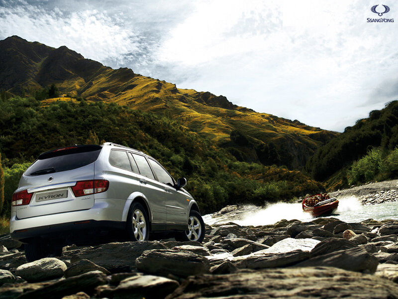 SsangYong Kyron in a scenic landscape