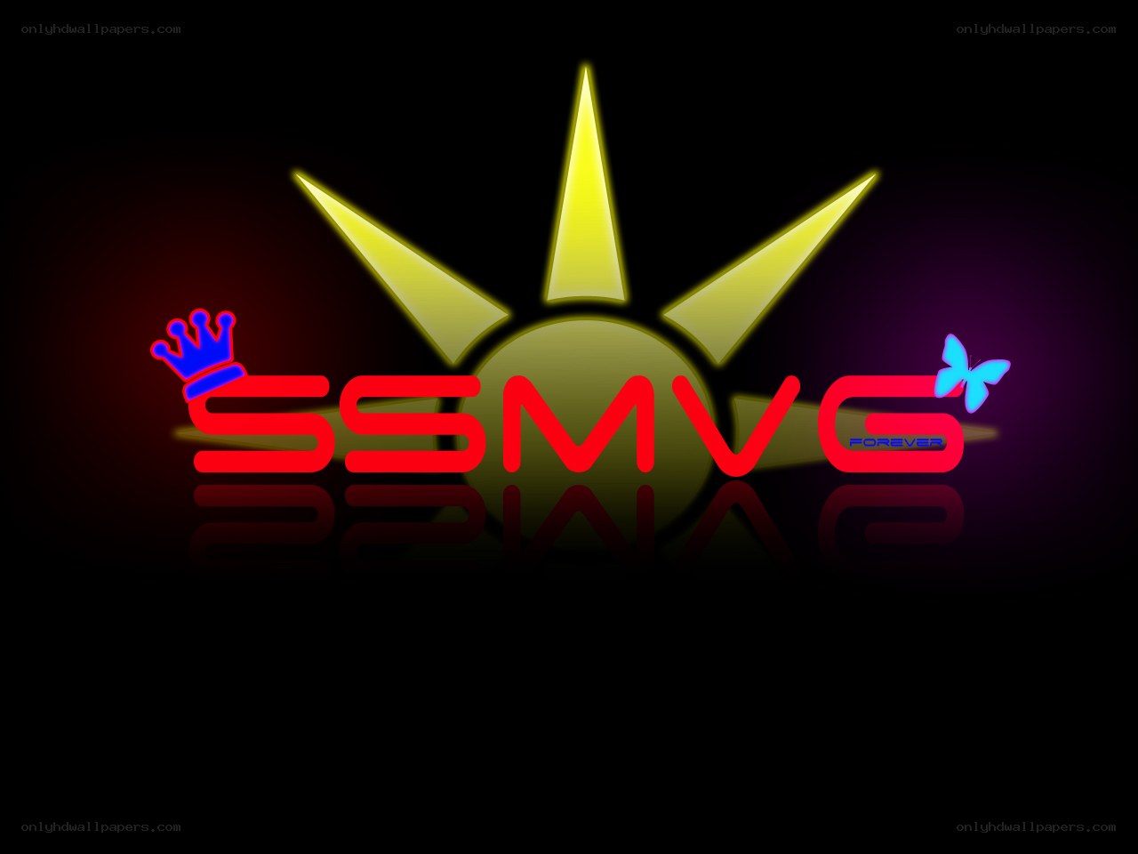 SSMVG logo with crown and butterfly