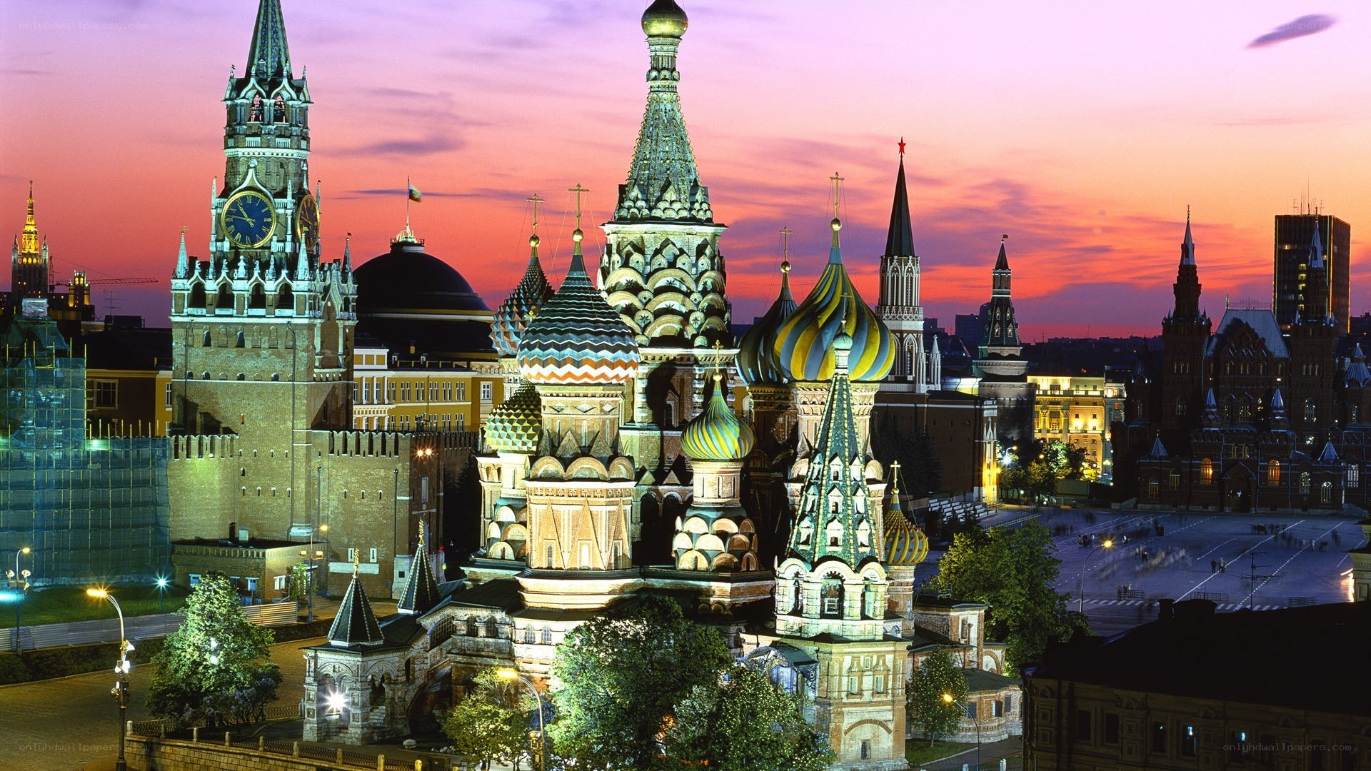 St. Basil's Cathedral at dusk