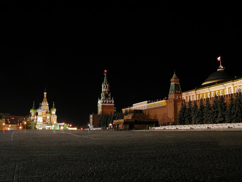 St. Basil's Cathedral — Black, Serene, Night