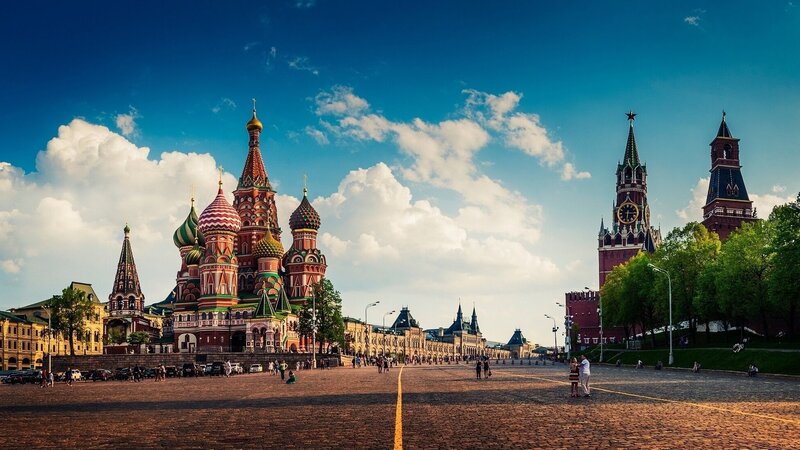 St. Basil's Cathedral — Blue, Dramatic, Afternoon, Photograph, Red Square