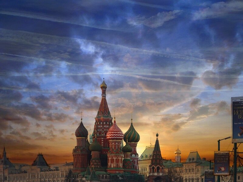 St. Basil's Cathedral — Blue, Dramatic, Sunset