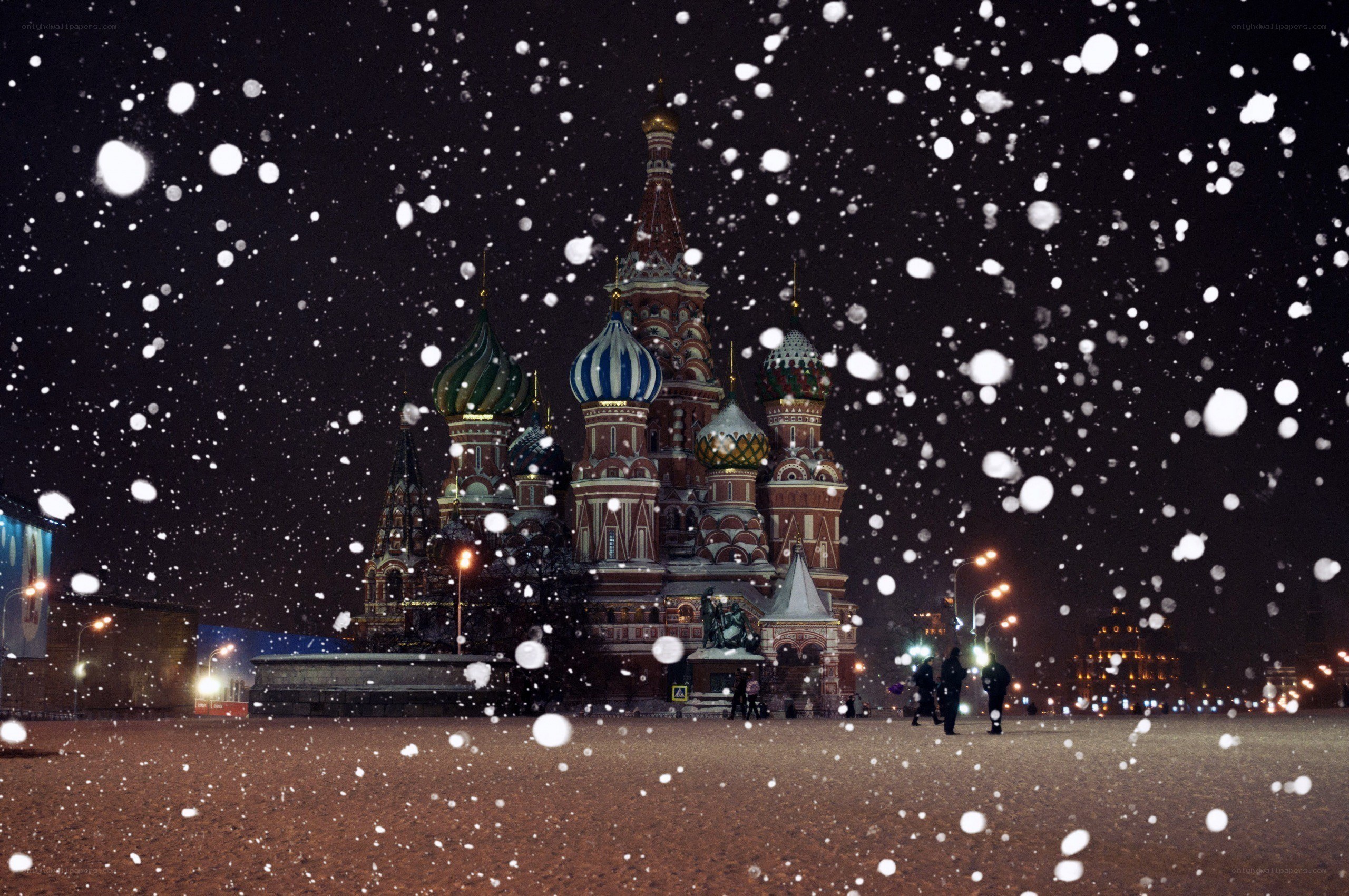 St. Basil's Cathedral in snow