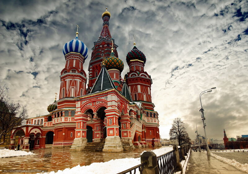 St. Basil's Cathedral in winter