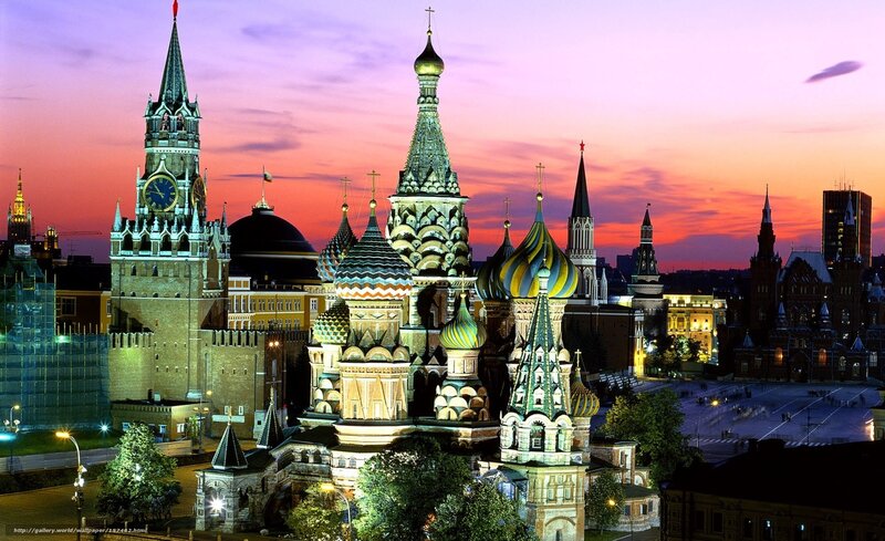 St. Basil's Cathedral — Purple, Dramatic, Sunset