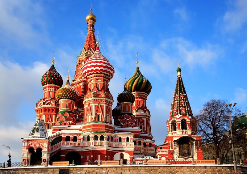 St. Basil's Cathedral — Red, Bright, Winter, Photograph