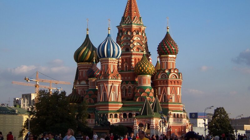 St. Basil's Cathedral — Red, Bustling, Afternoon