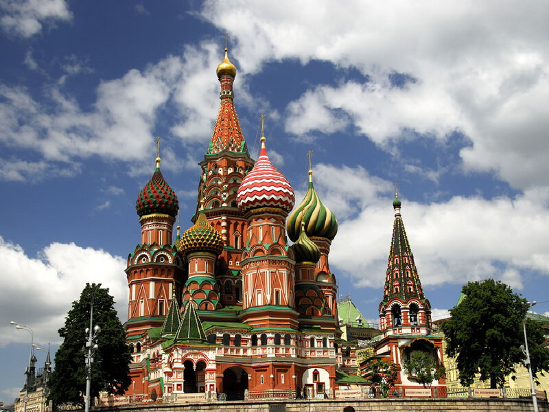St. Basil's Cathedral — Red, Dramatic, Afternoon, Photograph, Dome, Tower