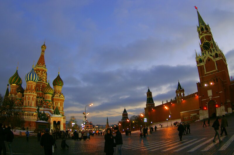 St. Basil's Cathedral — Red, Dramatic, Sunset, Photograph, Red Square